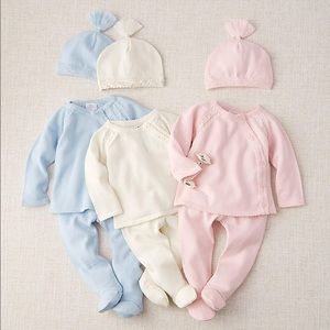 NWT MudPie Take Home Cable Knit Set Cream